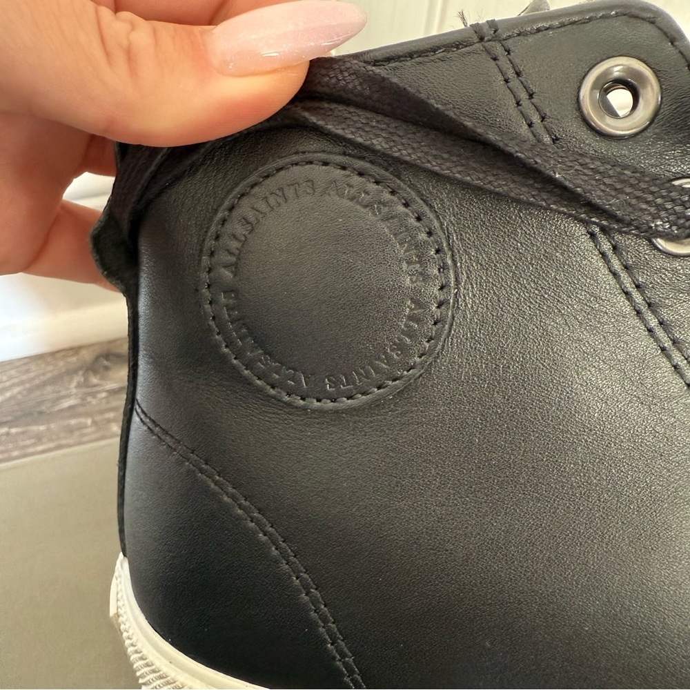 AllSaints Dumont Leather High Top Sneaker US7 - Picture 3 of 12